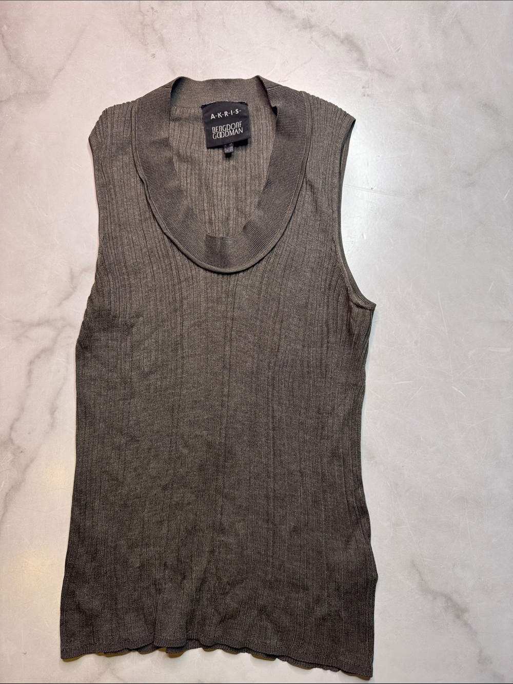 Akris x Bergdorf Goodman Silk Sleeveless Top